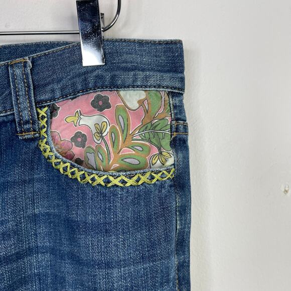 Cabi Patchwork Embroidered Slouchy Boyfriend Ankle Jeans Relaxed Boho womens 4 - Picture 4 of 15